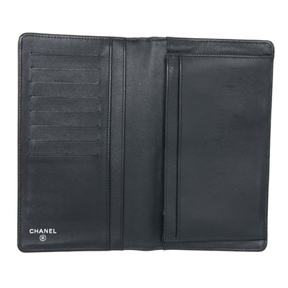 Chanel CC Logo Long Wallet Caviar Black SHW