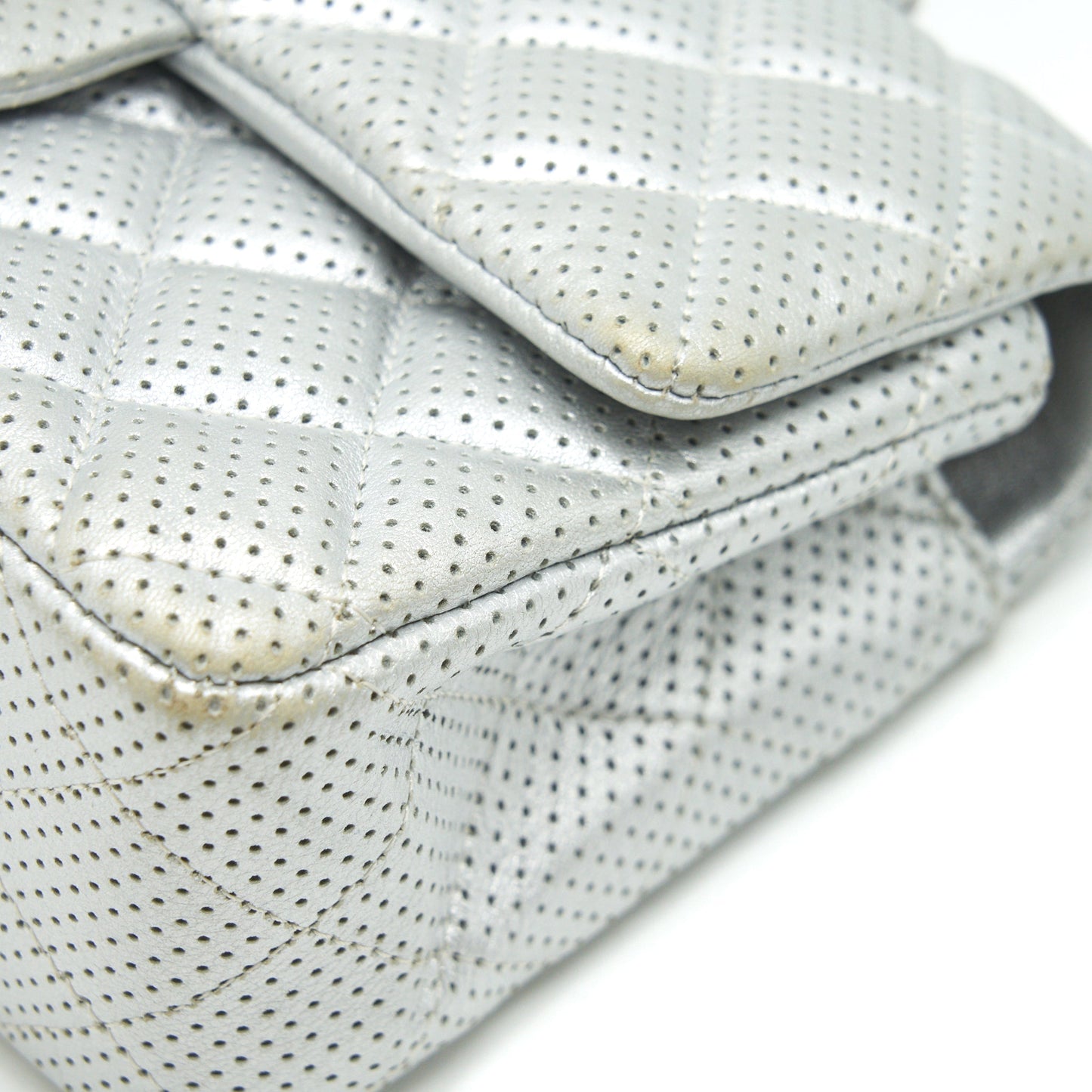 CHANEL RECTANGULAR MINI FLAP BAG SILVER