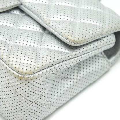 CHANEL RECTANGULAR MINI FLAP BAG SILVER