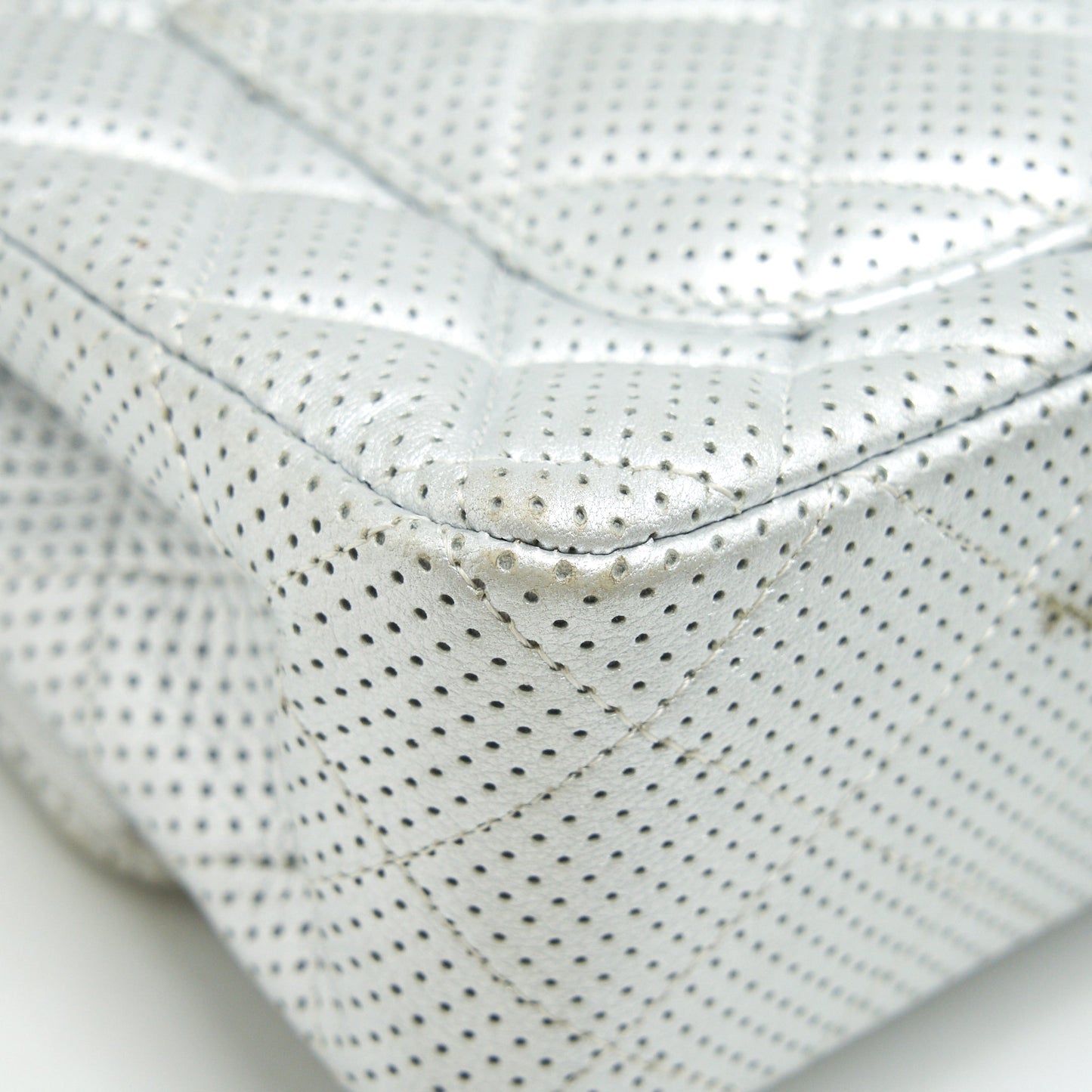CHANEL RECTANGULAR MINI FLAP BAG SILVER