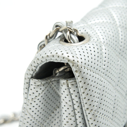 CHANEL RECTANGULAR MINI FLAP BAG SILVER