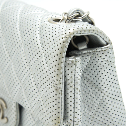 CHANEL RECTANGULAR MINI FLAP BAG SILVER