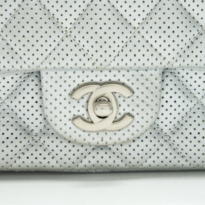 CHANEL RECTANGULAR MINI FLAP BAG SILVER