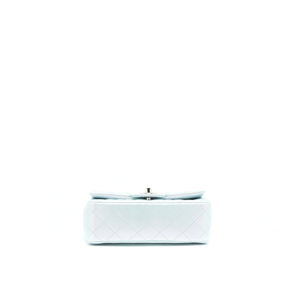 Chanel 21K Iridescent Baby Blue Mini Rectangular SHW