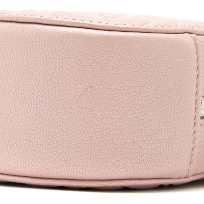 Chanel Round Clutch With Chain Camellia Calfskin Nude Pink SHW