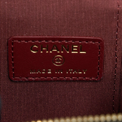 Chanel 21A Gold Crush Mini Vanity Case Calfskin Black Brushed GHW