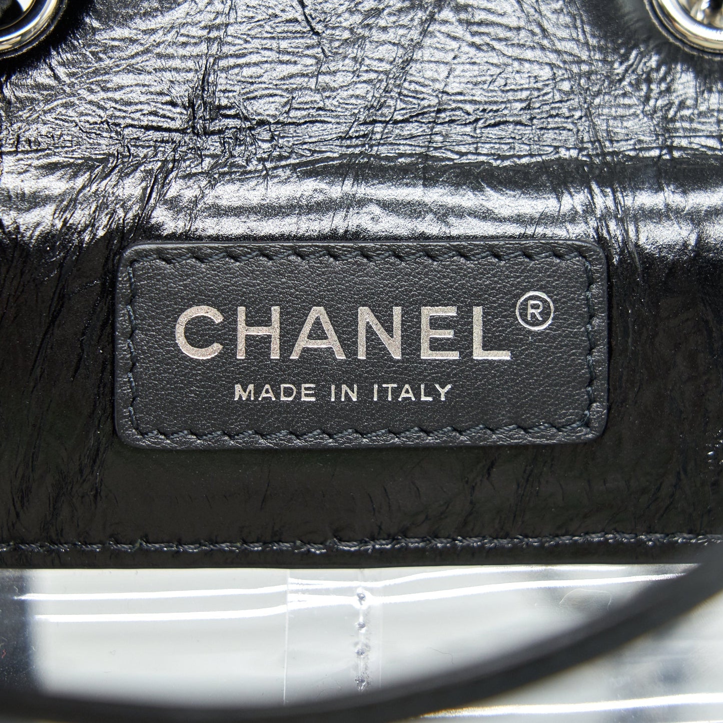 CHANEL TRANSPARENT LEATHER/ PVC Crossbody BAG