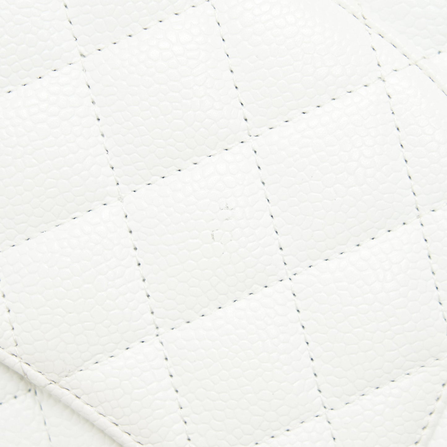 CHANEL MEDIUM CLASSIC DOUBLE FLAP BAG CAVIAR WHITE SHW