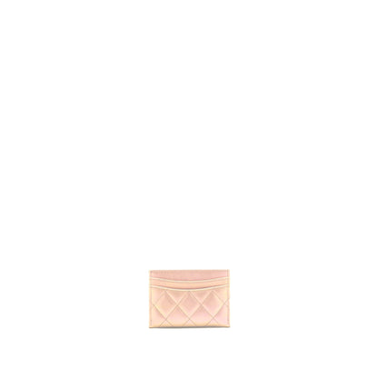 Chanel 21K Iridescent Pink Flat Card Holder