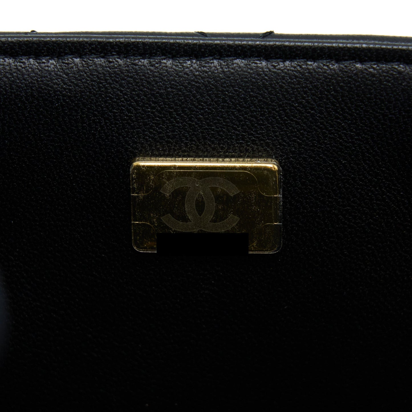 Chanel Mini Square Flap Bag Lambskin Black GHW (Microchip)