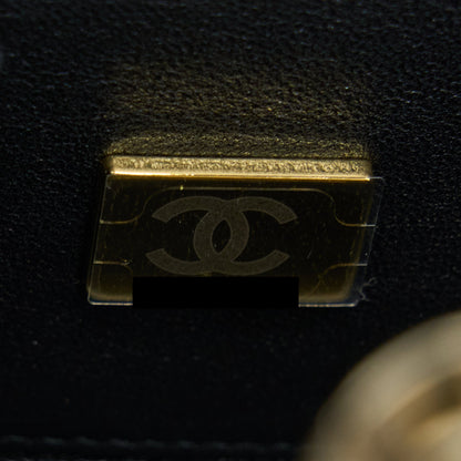 Chanel Mini Evening Bag Gold Tone Hammered Metal And Gold Tone Metal (Microchip )