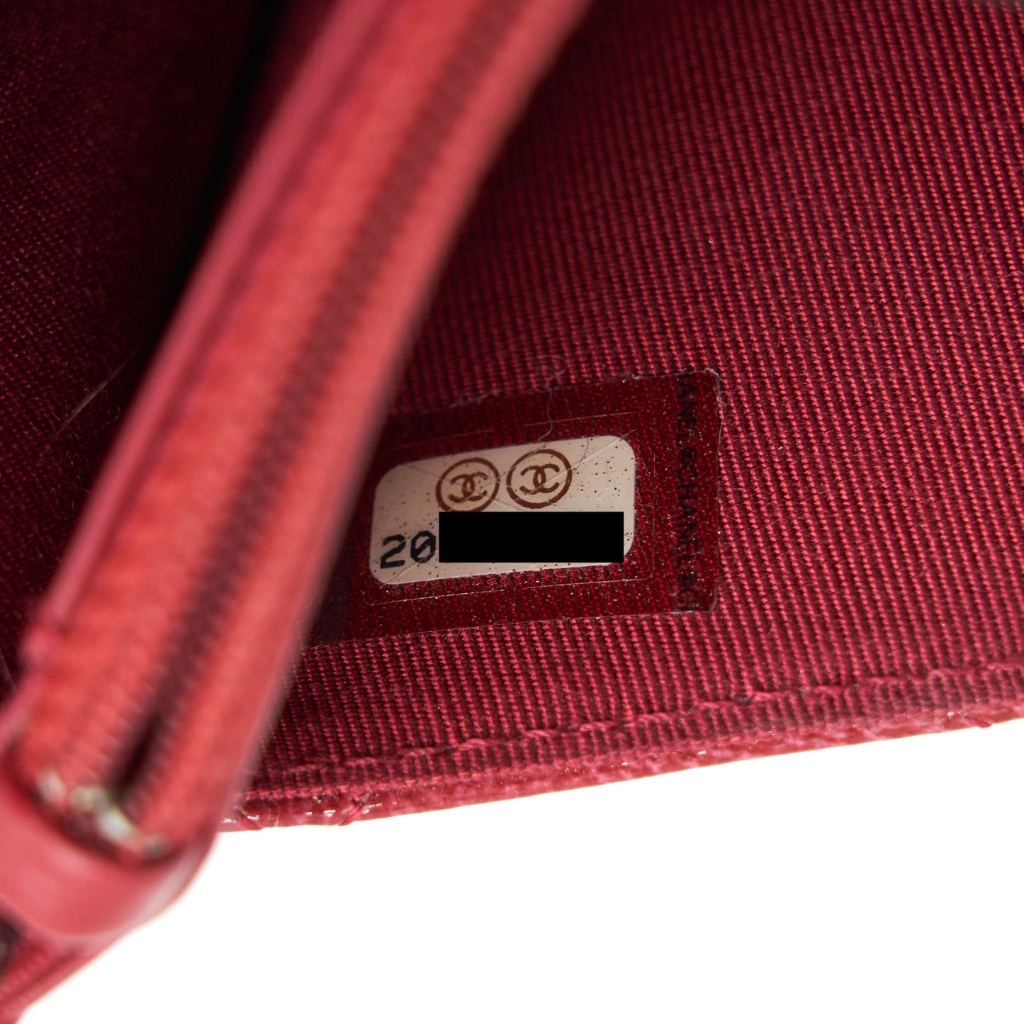 CHANEL WALLET ON CHAIN PATENT LEATHER RED SHW