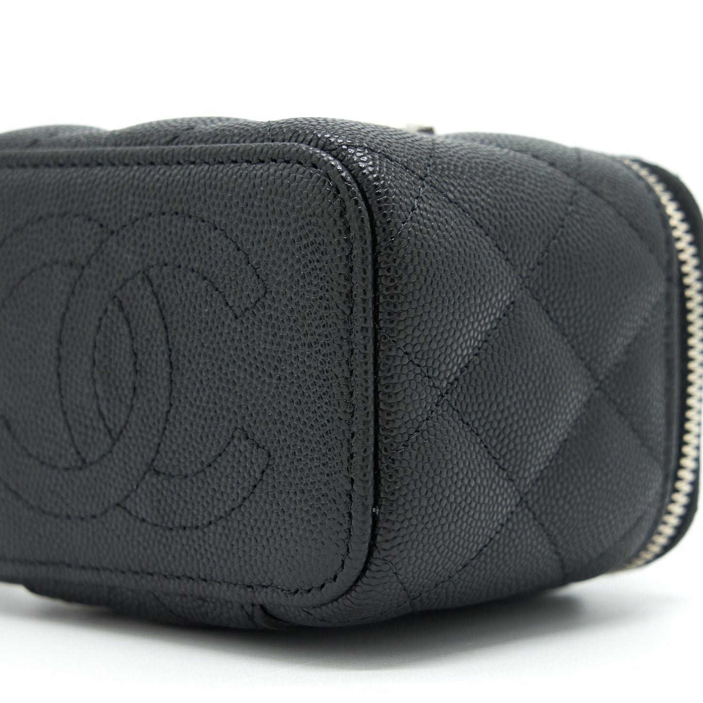 Chanel 22S mini vanity with giant chain caviar black with SHW