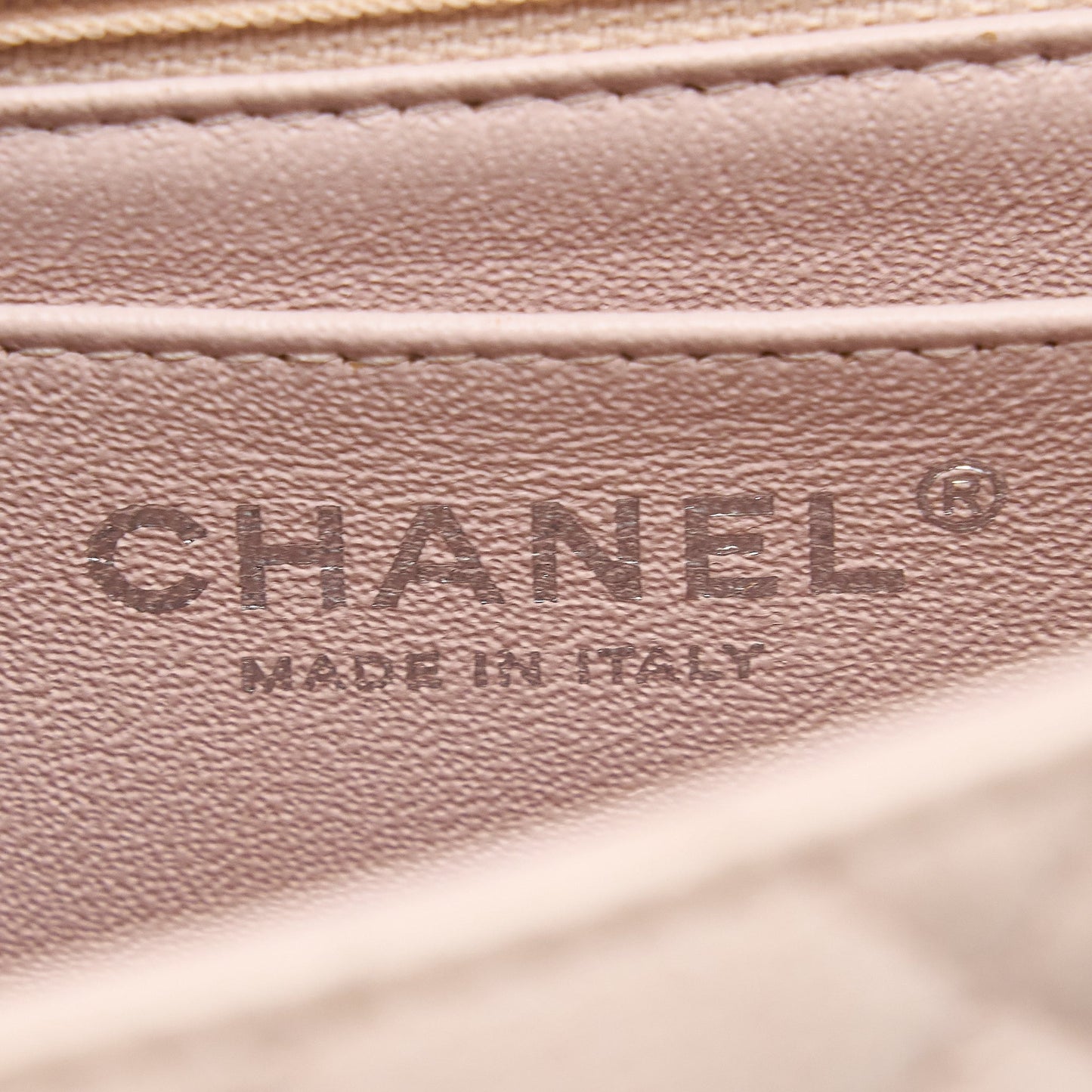 Chanel Mini Square Flap Bag Caviar Light Pink Ruthenium Hardware