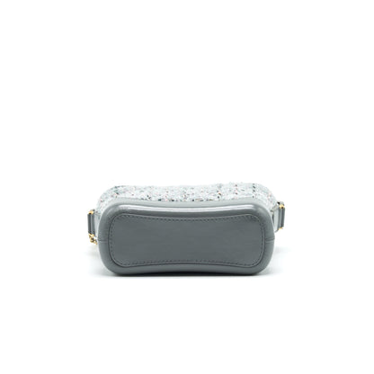 Chanel Small Tweed Gabrielle Hobo Bag Grey