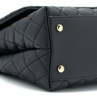 Chanel Medium Coco Handle Caviar Black LGHW