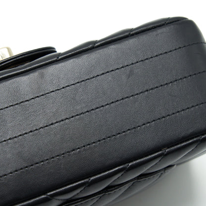 Chanel Chevron Mini Rectangular Flap Bag Black LGHW