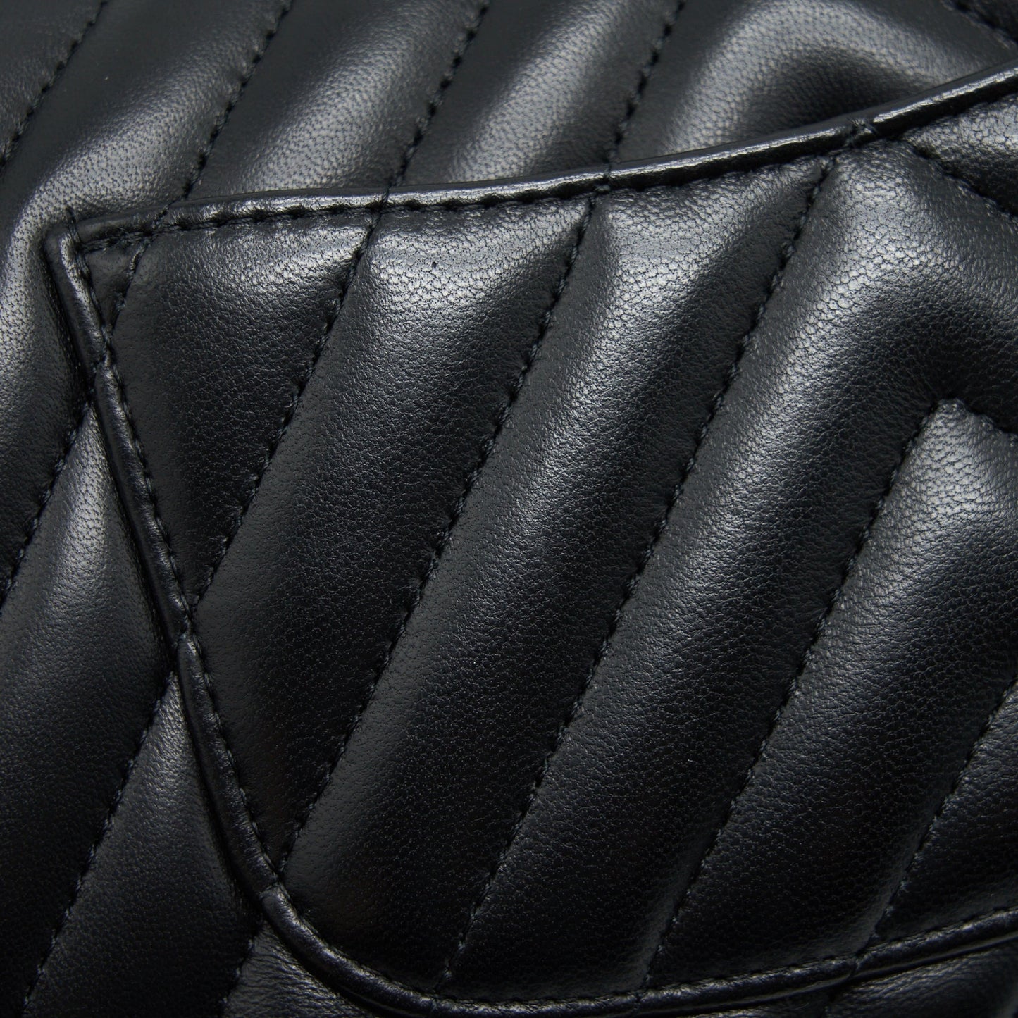 Chanel Chevron Mini Rectangular Flap Bag Black LGHW