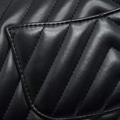 Chanel Chevron Mini Rectangular Flap Bag Black LGHW