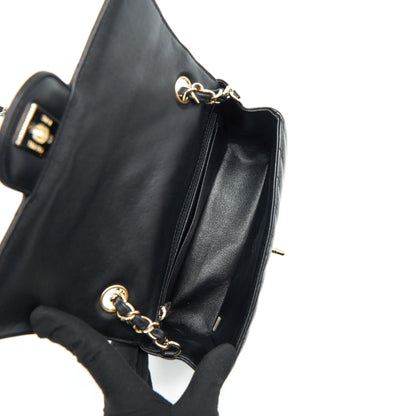 Chanel Chevron Mini Rectangular Flap Bag Black LGHW