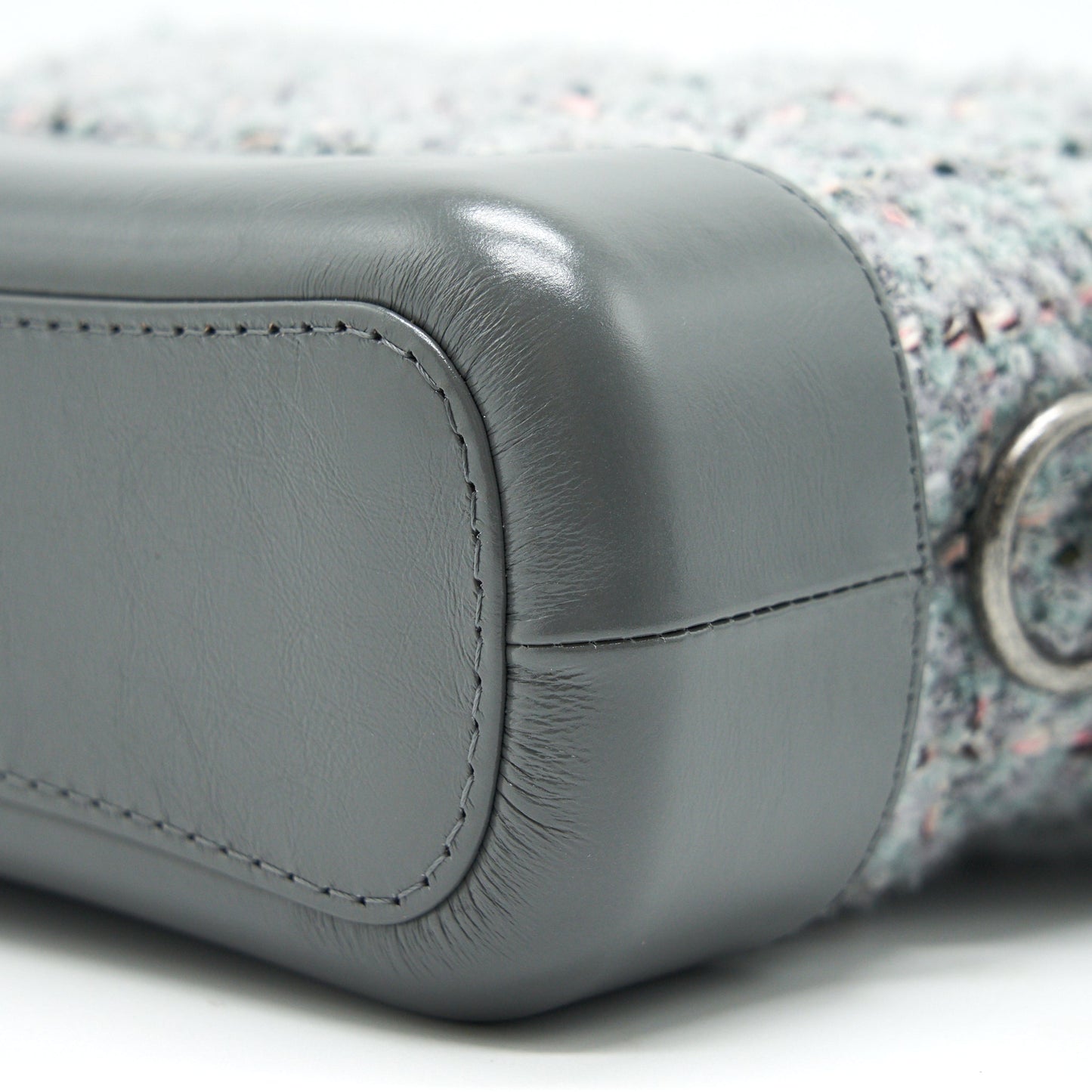 Chanel Small Tweed Gabrielle Hobo Bag Grey