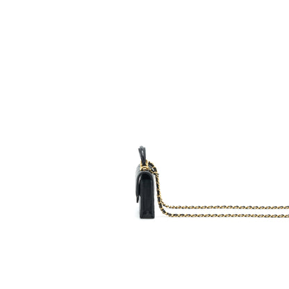 Chanel 2021 flap Coin Purse with Chain black GHW