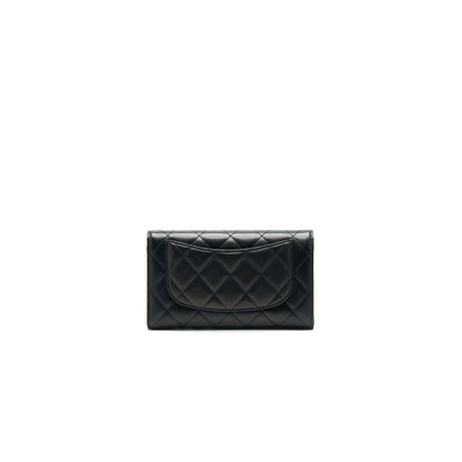 Chanel Classic Flap Wallet Lambskin Black SHW