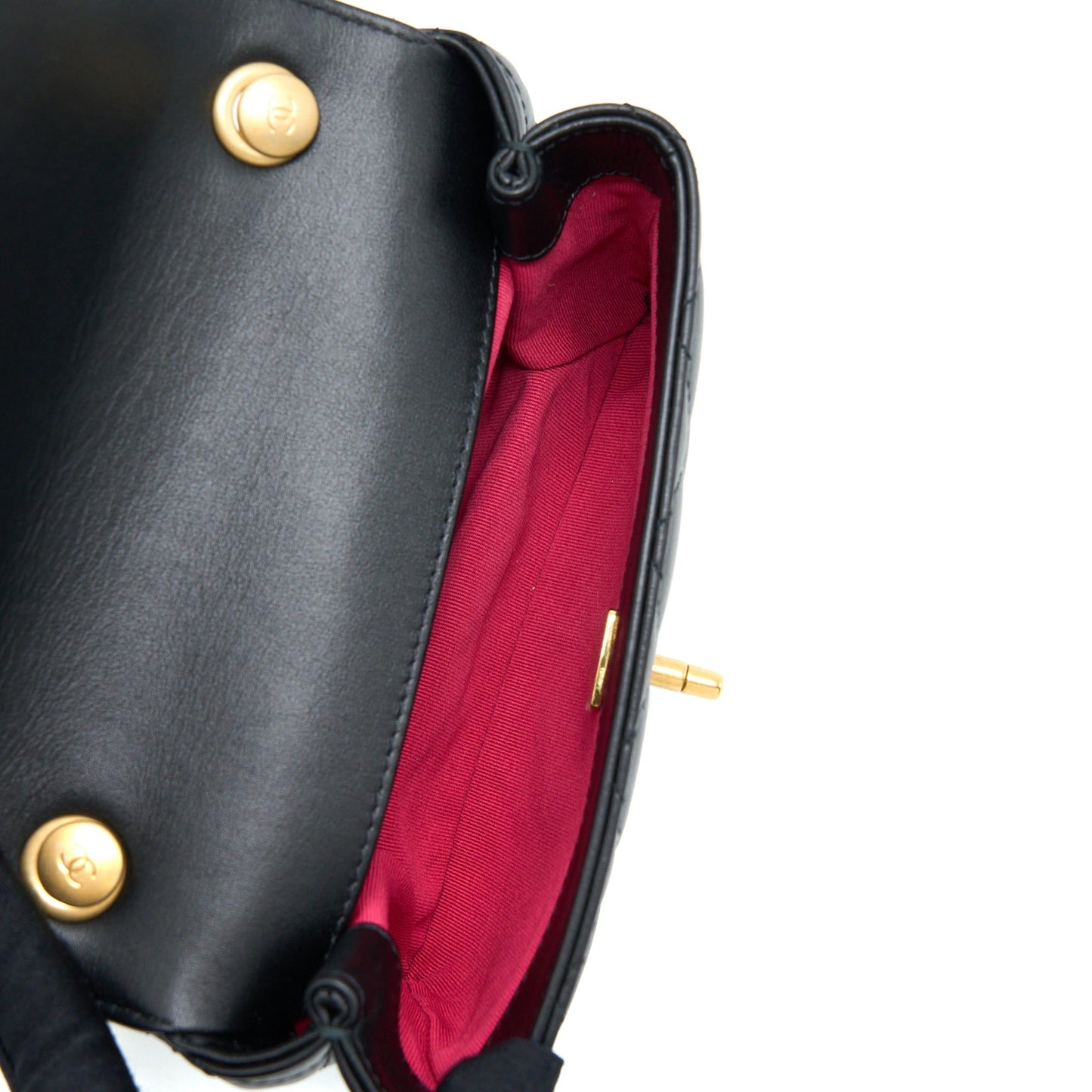Chanel 22S Seasonal Flap Bag Calfskin Black Brushed GHW