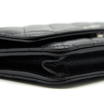 Chanel Classic Wallet On Chain Caviar Black SHW