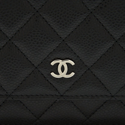 Chanel Classic Wallet On Chain Caviar Black SHW