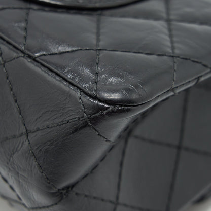 Chanel Reissue 2.55 double flap Bag Calfskin black SHW