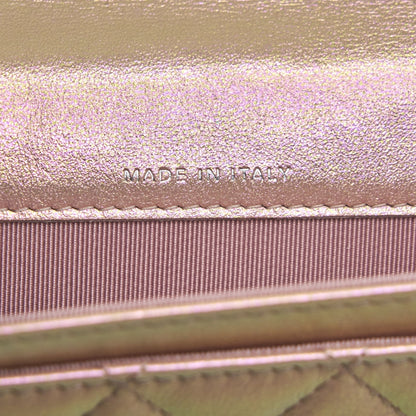 Chanel 21K Iridescent Pink Flap Card Holder