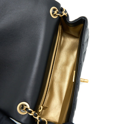 Chanel Pearl Crush Mini Rectangular Lambskin Black With GHW (Microchip)