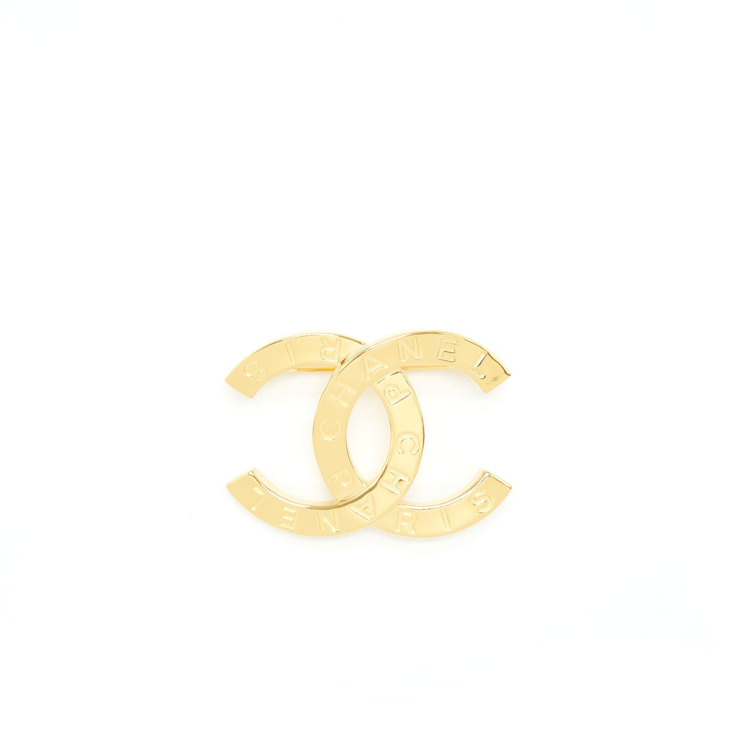 Chanel CC logo with letter brooch LGHW