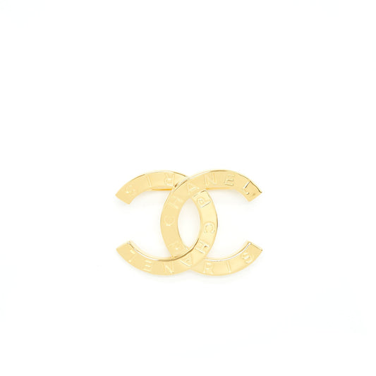 Chanel CC logo with letter brooch LGHW