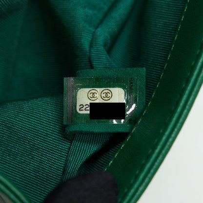 Chanel Small Boy Bag Lambskin Green LGHW