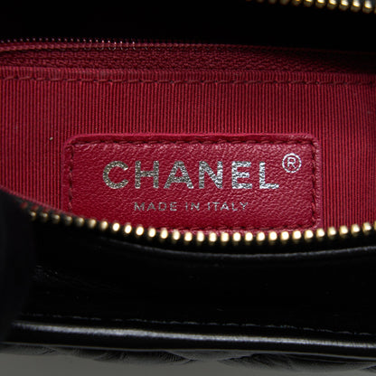 Chanel Chevron Gabrielle Hobo Bag black with Gold and silver hardware
