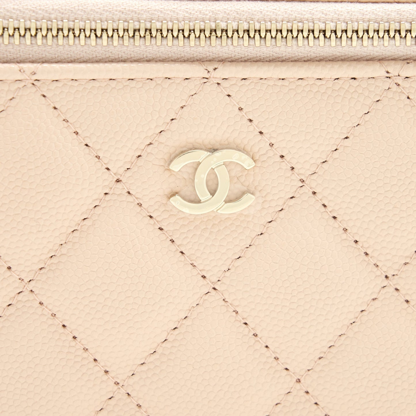Chanel 22C Long Vanity With Chain Caviar Light Beige LGHW