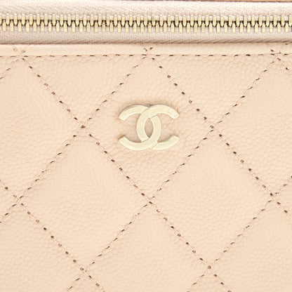 Chanel 22C Long Vanity With Chain Caviar Light Beige LGHW