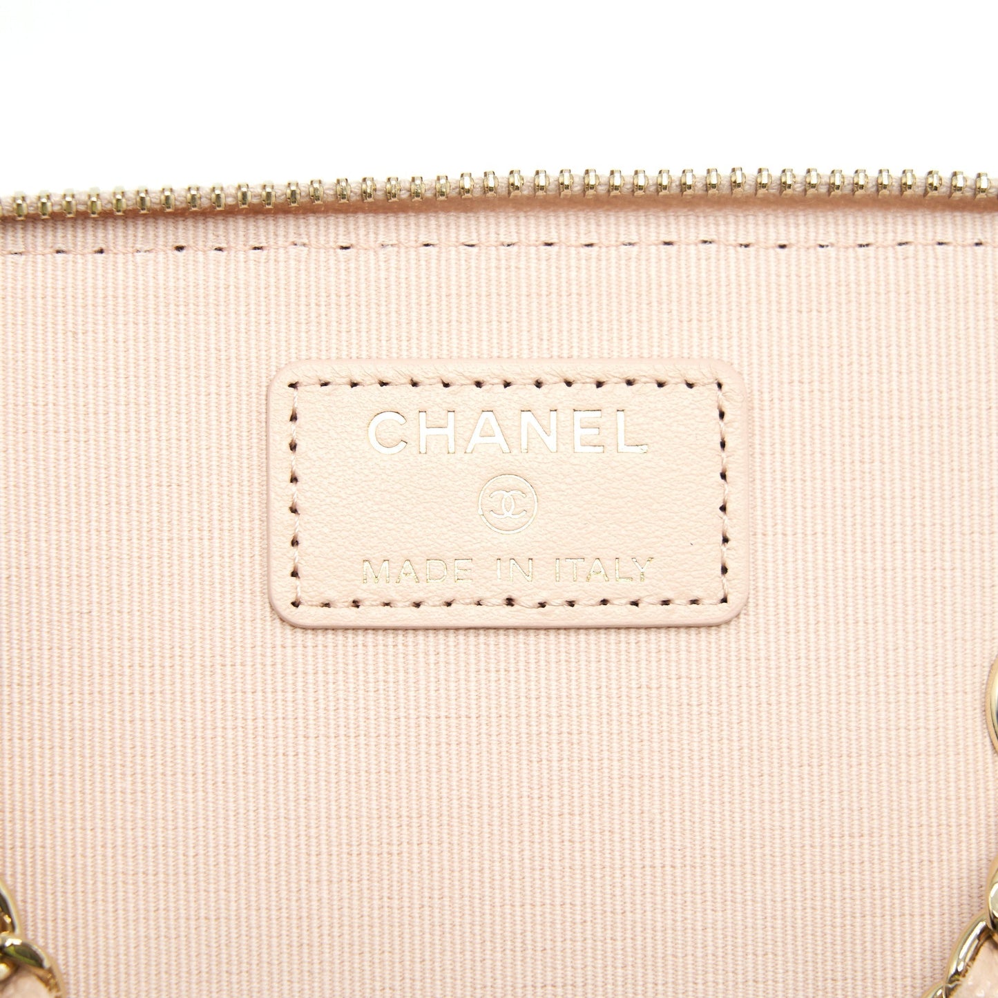 Chanel 22C Long Vanity With Chain Caviar Light Beige LGHW
