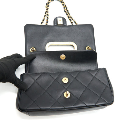 Chanel 20P A real clutch flap bag black