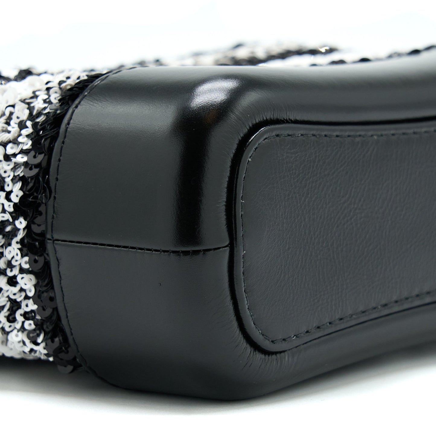 Chanel Small Gabrielle Hobo Bag Sequins Black/White With Multicolour Hardware
