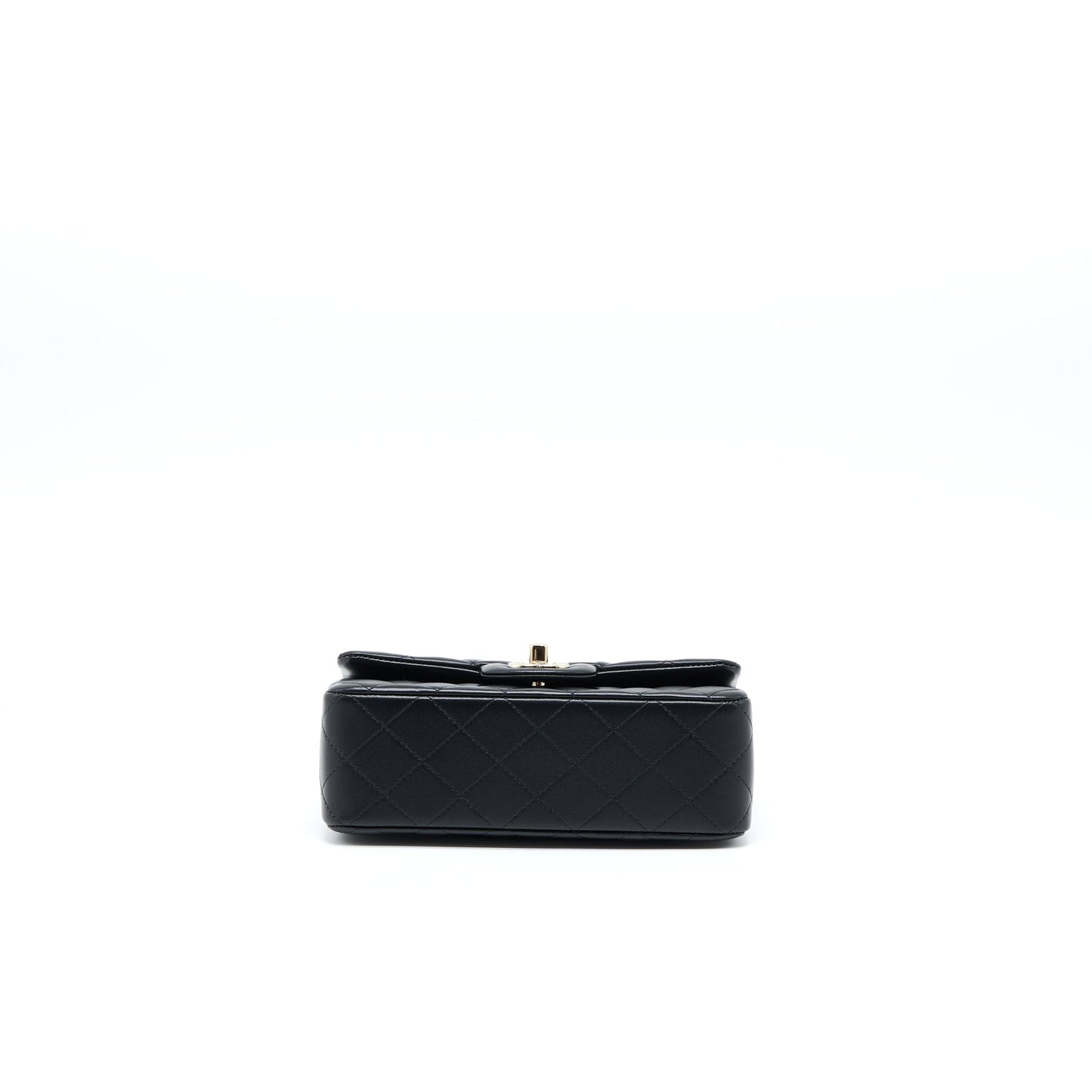Chanel Top Handle Mini Rectangular Lambskin Black LGHW (Microchip)