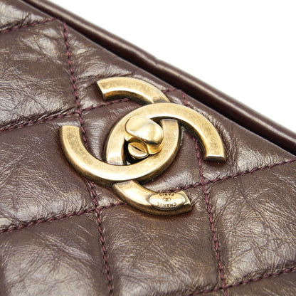 Chanel Calfskin Flap Bag with Chain Burgundy GHW