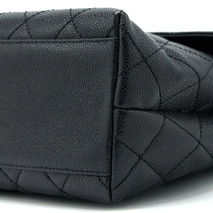 Chanel Vintage Top Handle Flap Bag Caviar Black GHW