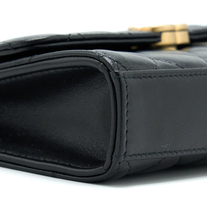 Chanel 22B Flap Bag With Enamel/CC Logo Top Handle Lambskin Black Brushed GHW