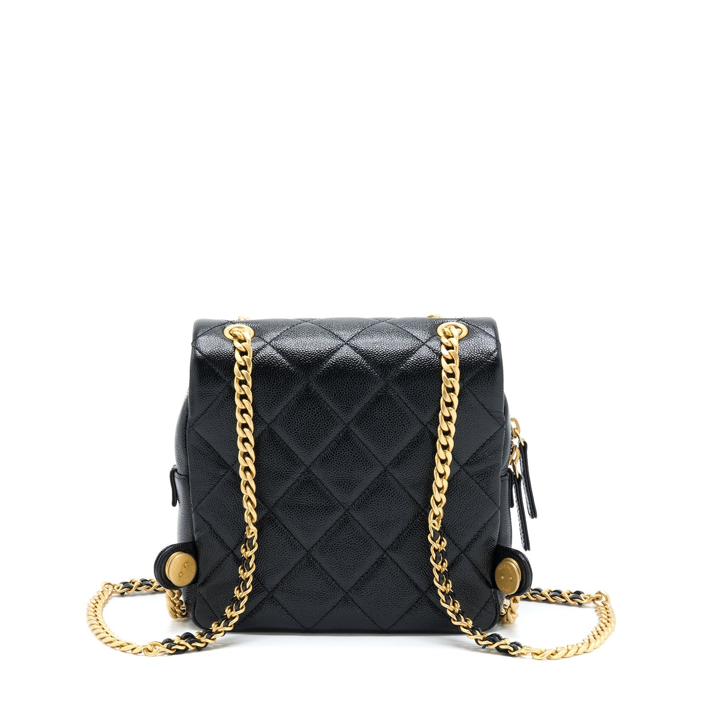 Chanel 22P Flap Backpack Caviar Black GHW (Microchip)