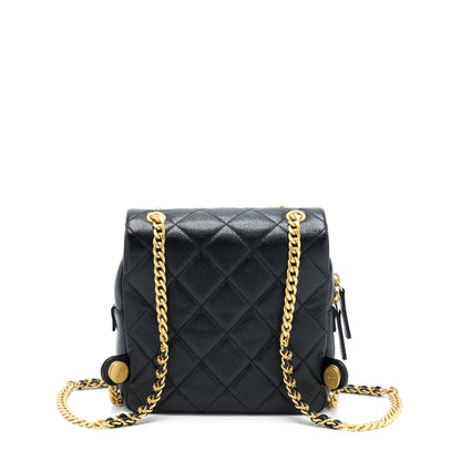 Chanel 22P Flap Backpack Caviar Black GHW (Microchip)