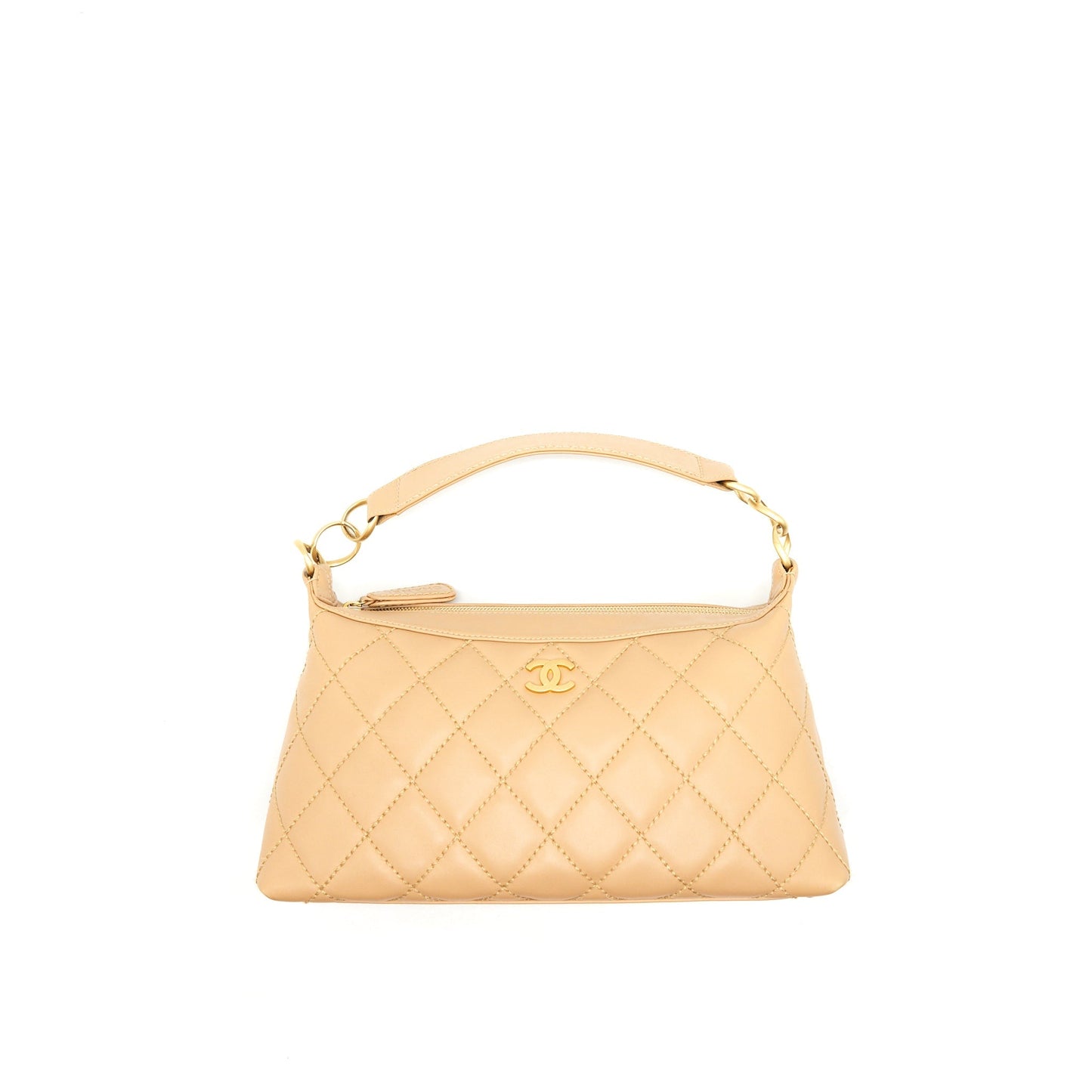 Chanel vintage Quilted beige Shoulder Bag