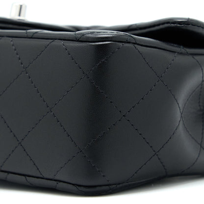Chanel Mini Rectangular Lambskin Black SHW(Microchip)